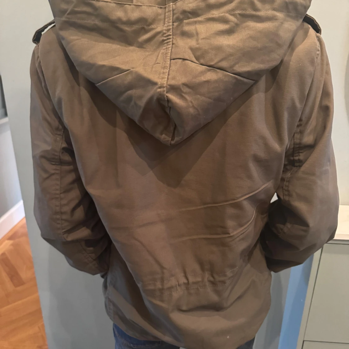 Olivgrön fieldjacka med avtagbart foder - 2