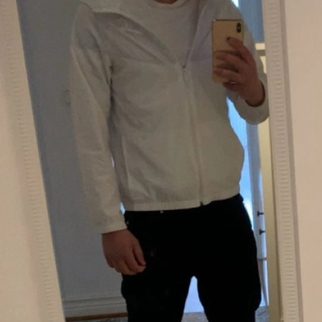 Vit Nike vindjacka med luva  - 3