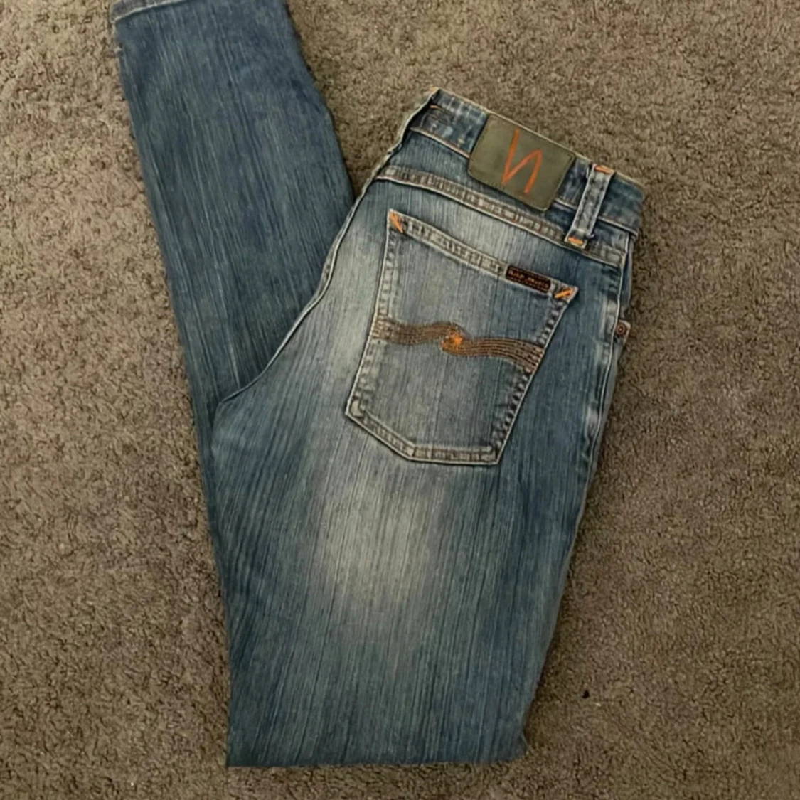 Nudie Jeans blå straight fit jeans
