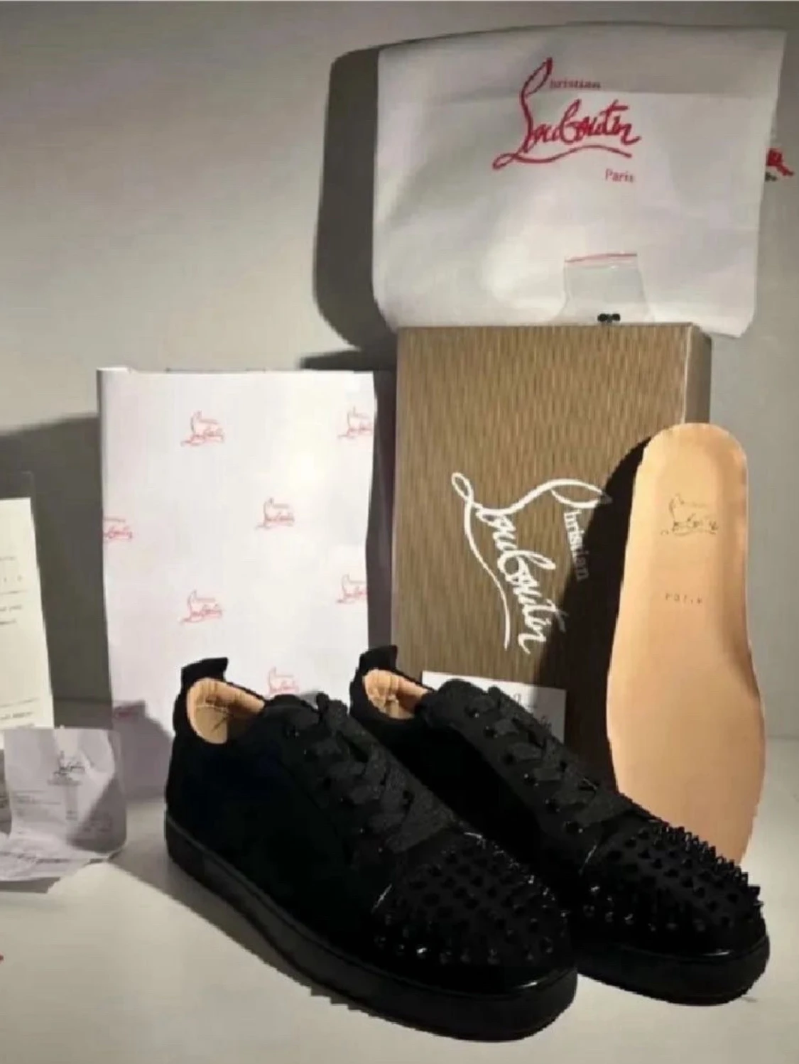 Christian Louboutin svarta sneakers - 2