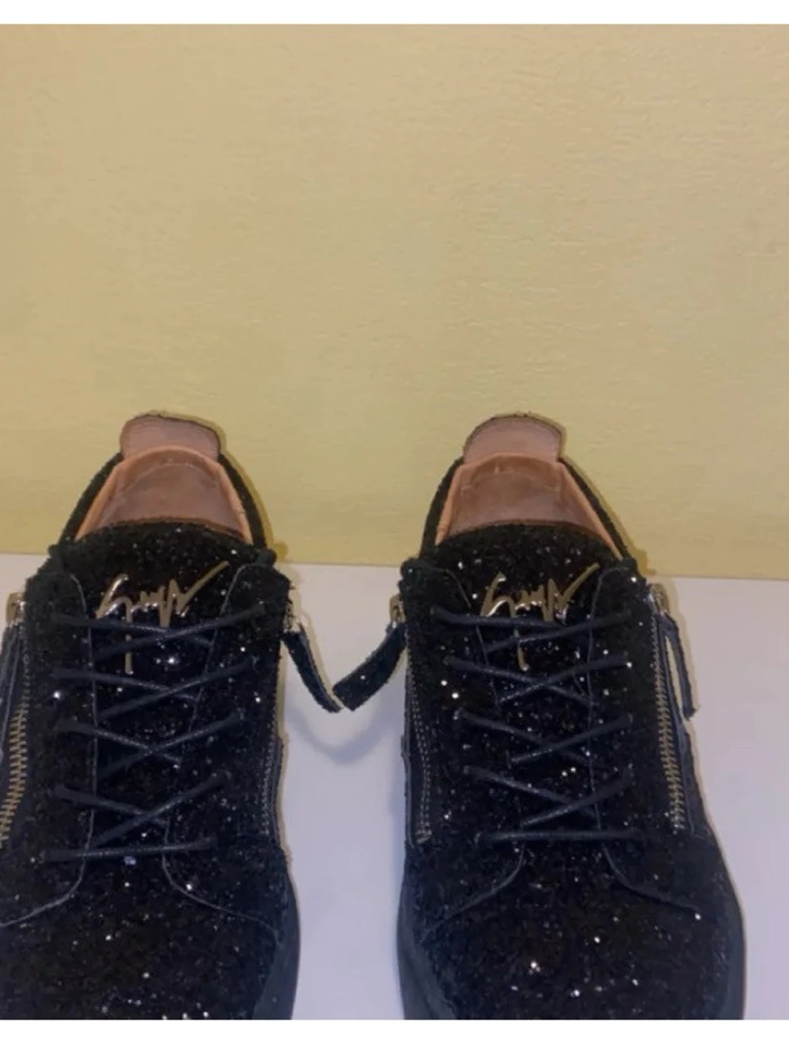 Svarta glittriga sneakers Giuseppe Zanotti