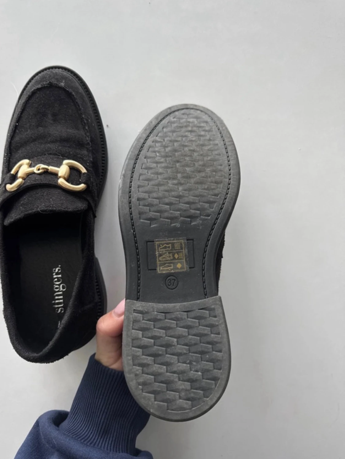 Svarta loafers från Stingers, strl 37 - 4