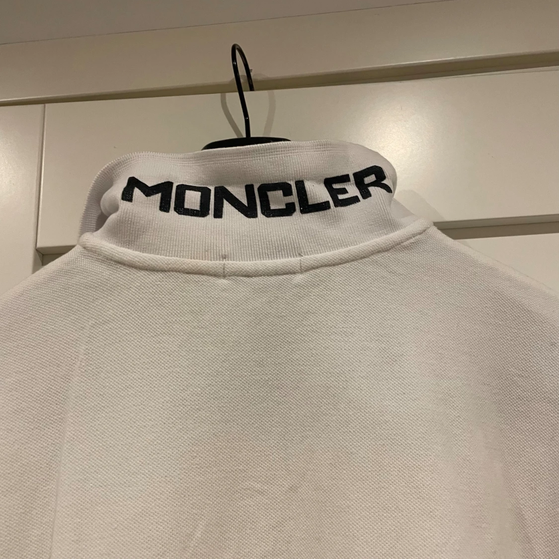 Vit Moncler pikétröja med logga - 2