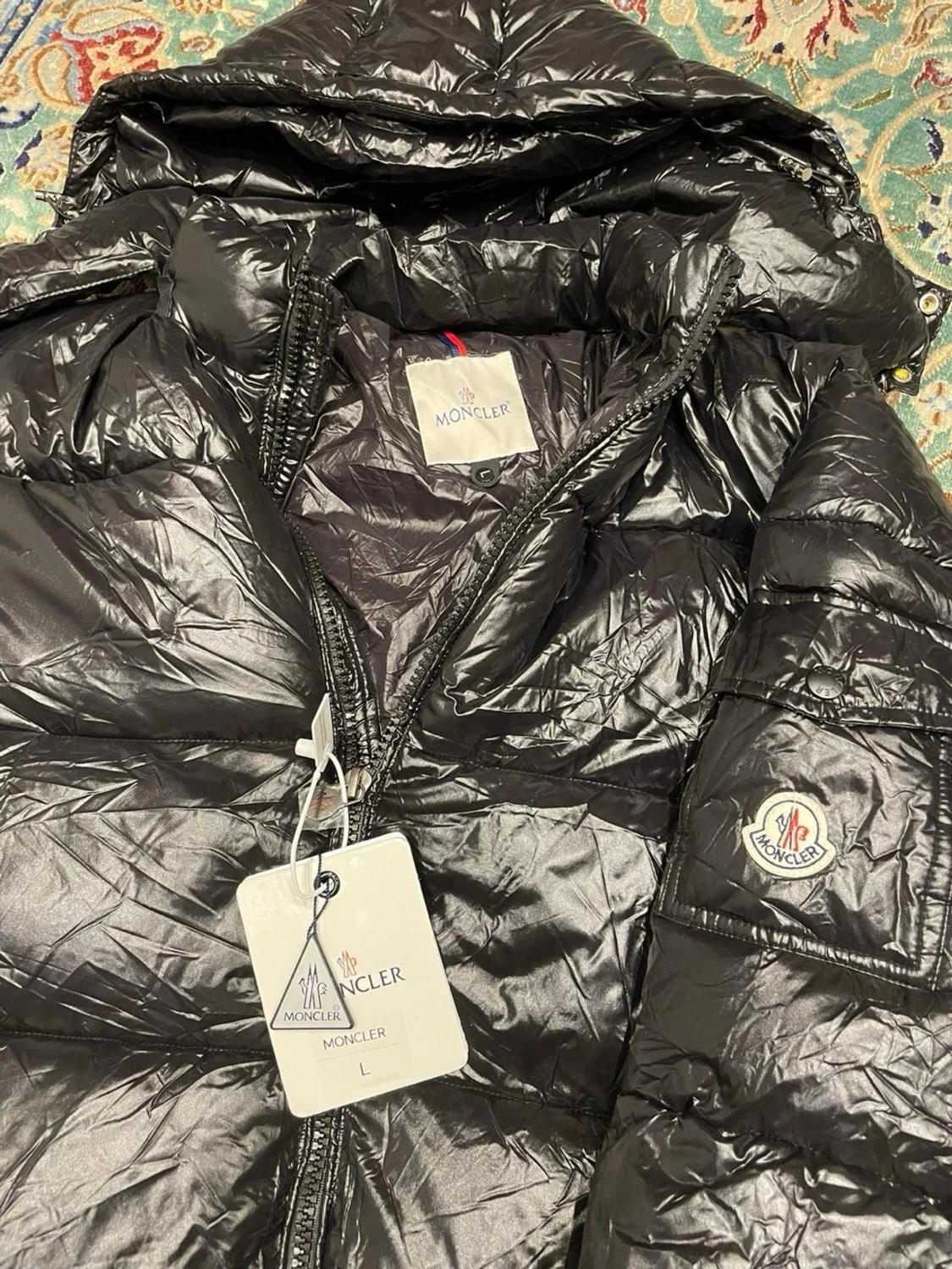 Svart Moncler pufferjacka - 1
