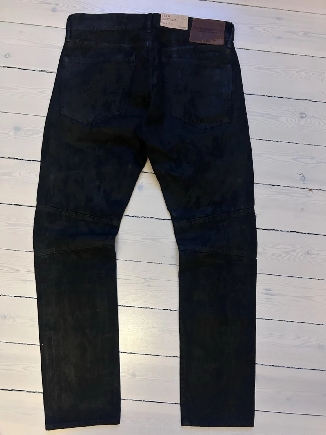 Slim biker svarta jeans från Denim & Supply  - 5