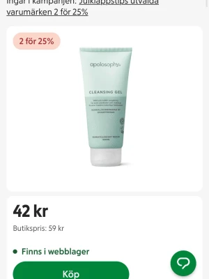 2 ansiktsrengöringar - Använda få gånger