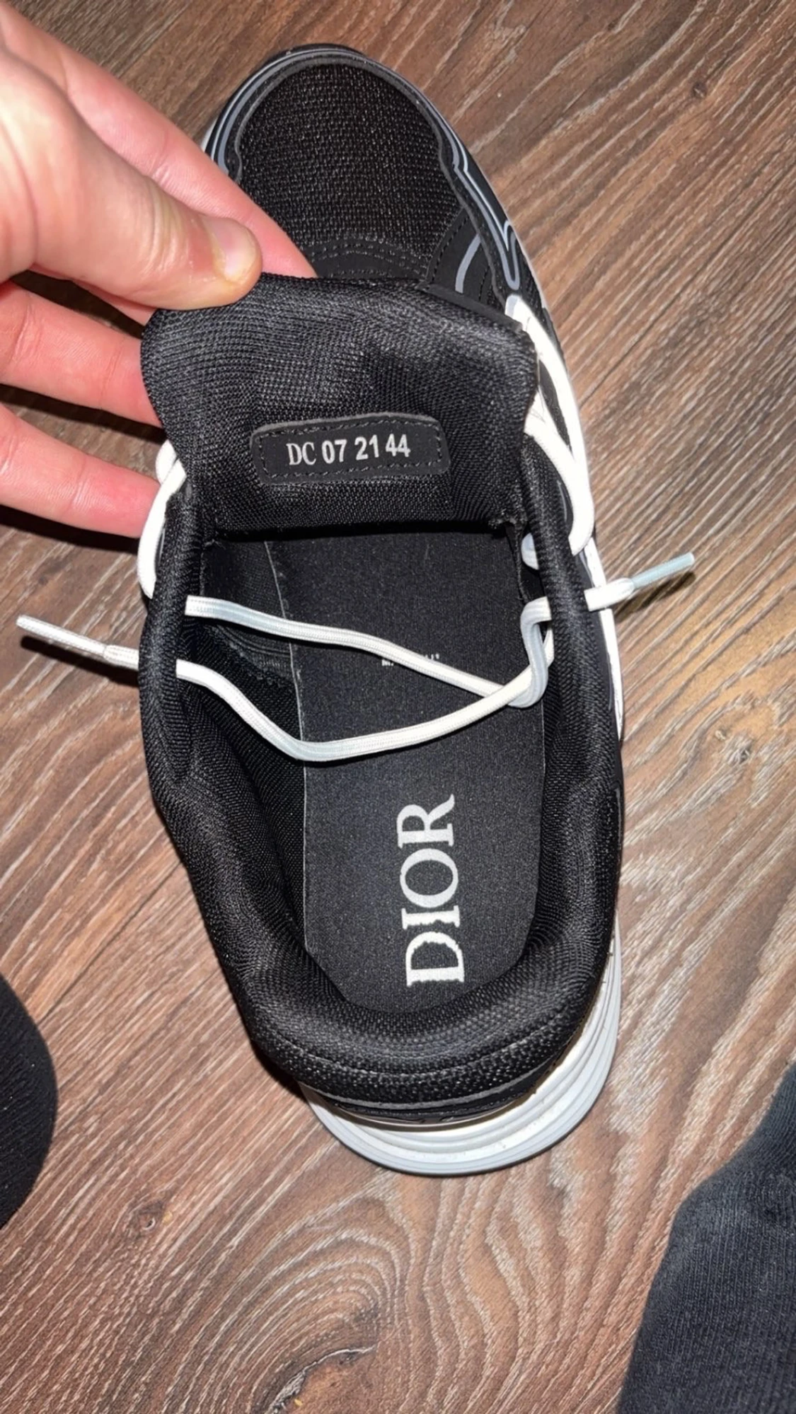 Svarta Dior sneakers med vit sula - 3