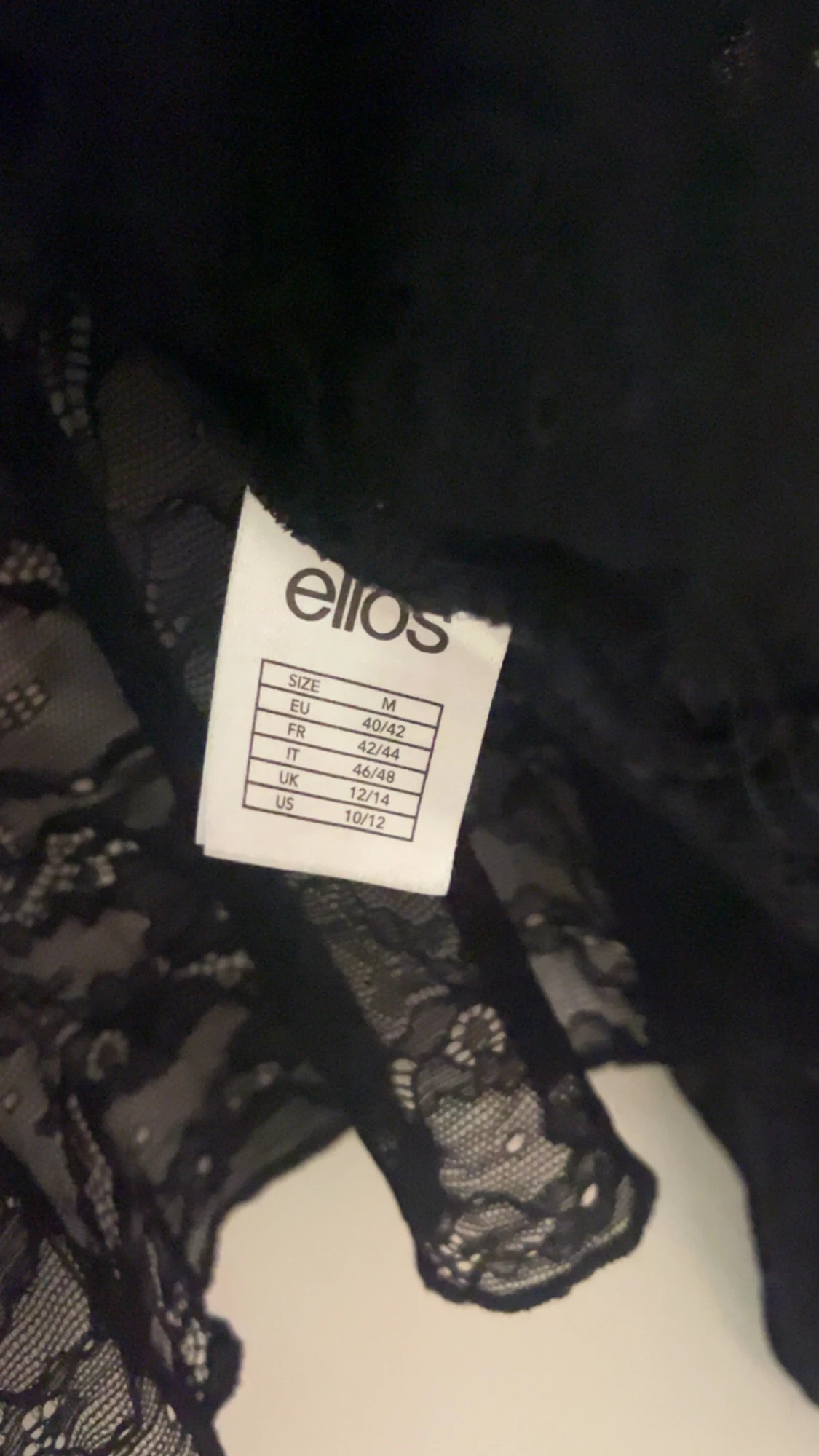 Svart spetsblus i transparent spets – långärmad & elegant - 1