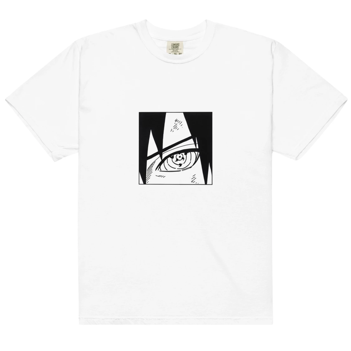 Vit anime t-shirt med svart tryck LÄS BESKRIVNING
