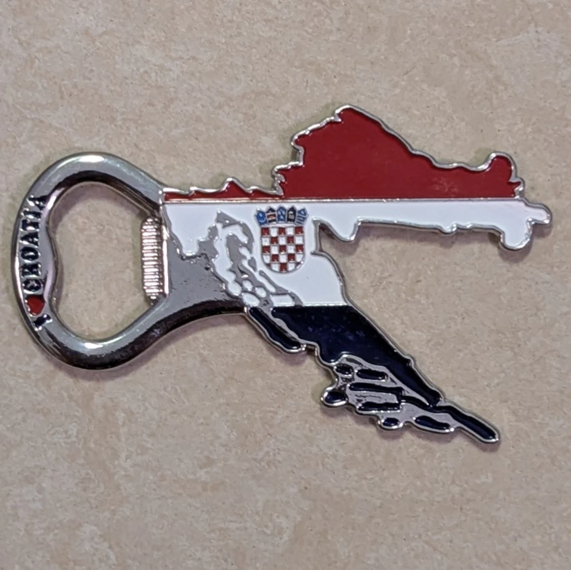 Croatia Map Bottle Opener Magnet - 2