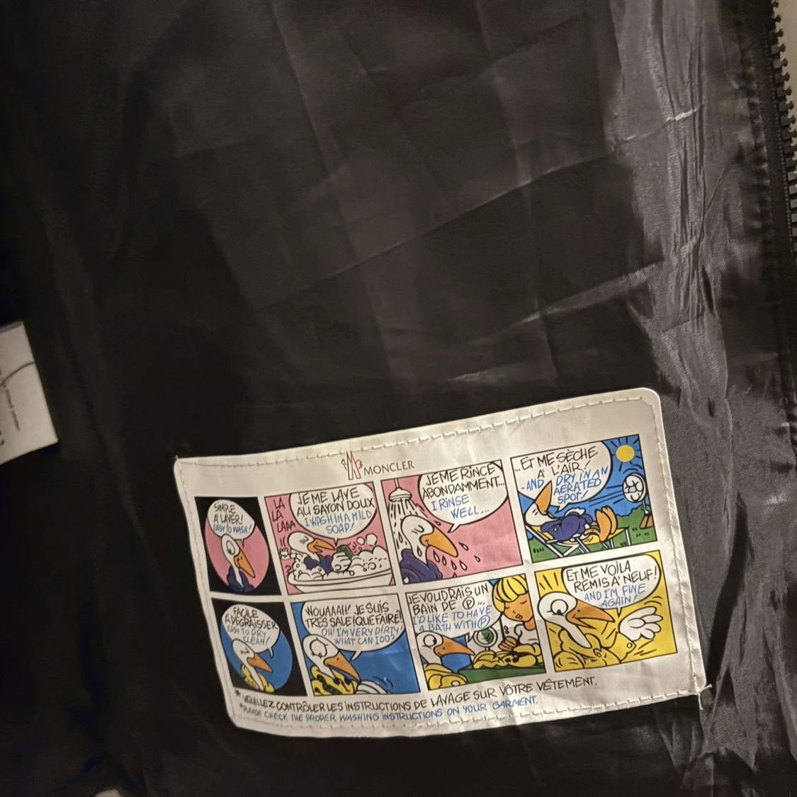 Svart Moncler pufferjacka M - 3