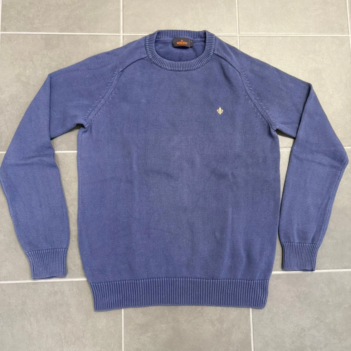 Blå stickad tröja från Morris
