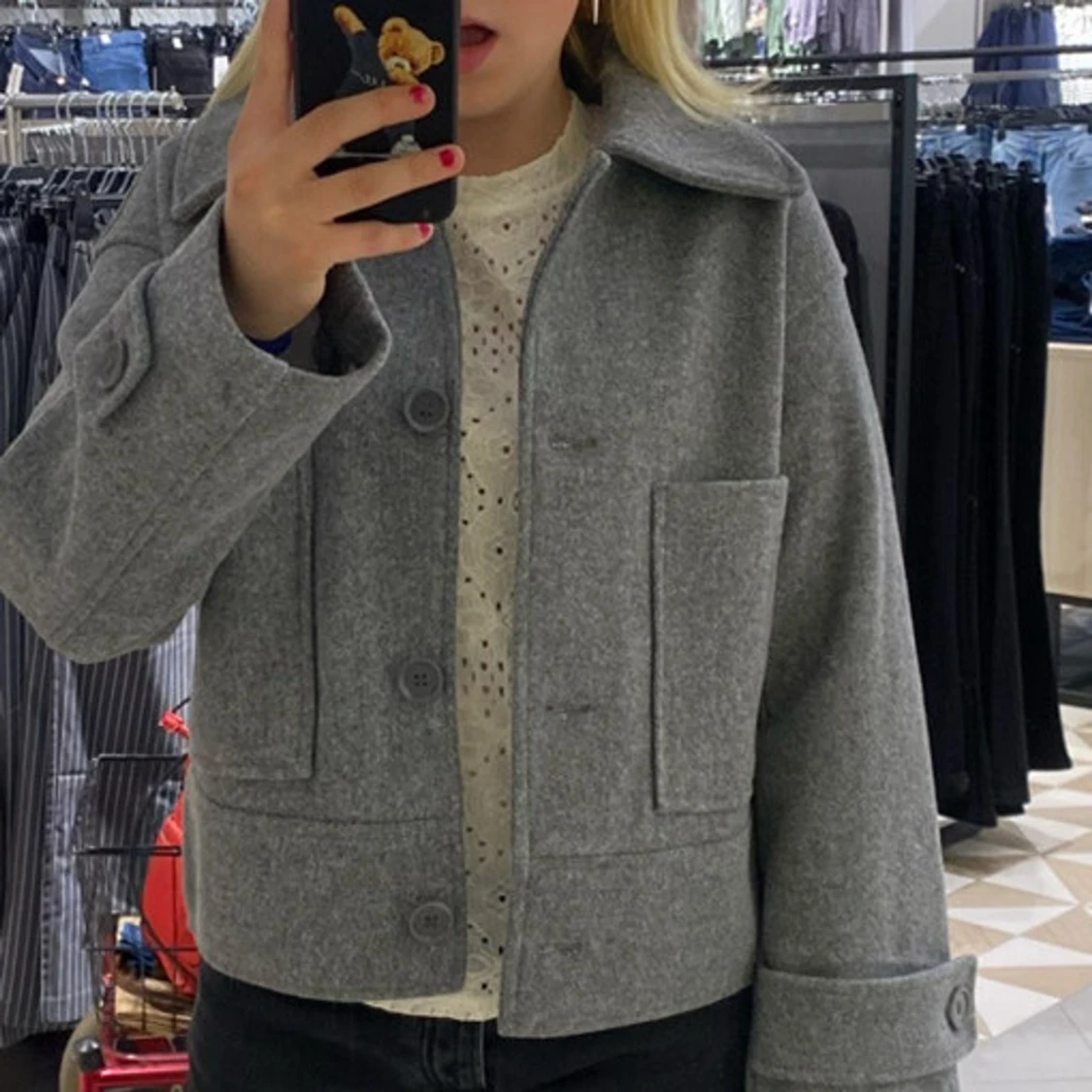 Grå croppad jacka från Kappahl - 1