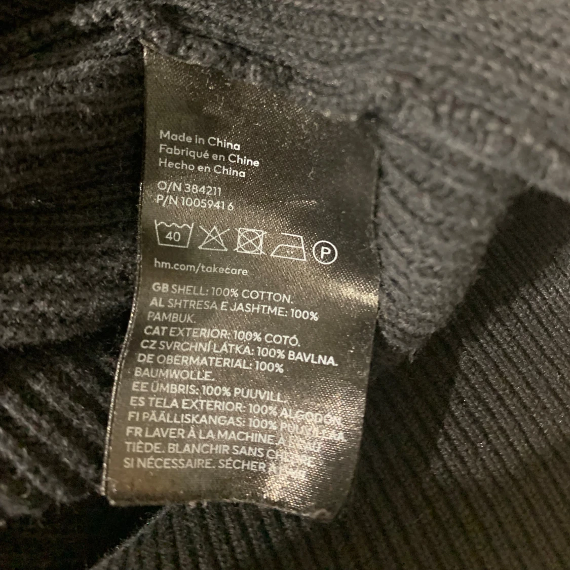 Svart ribbad half zip-tröja H&M - 3