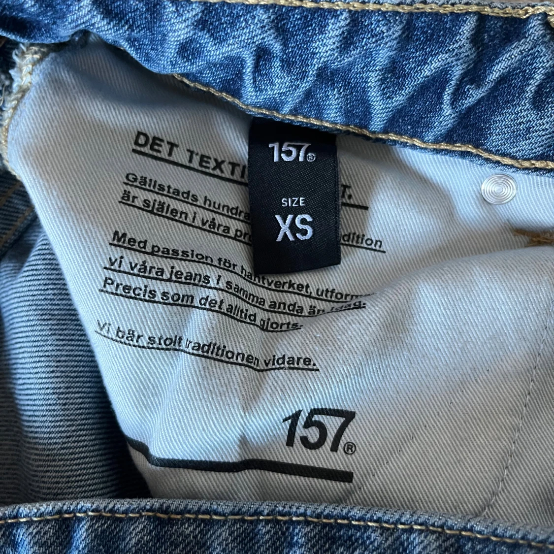 Blå raka jeans från 157, XS - 1