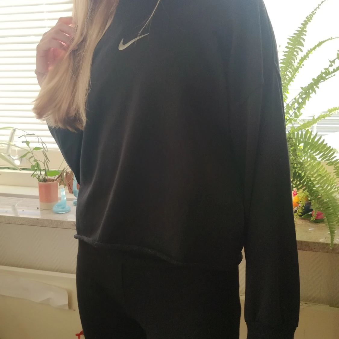 Svart Nike sweatshirt med logga