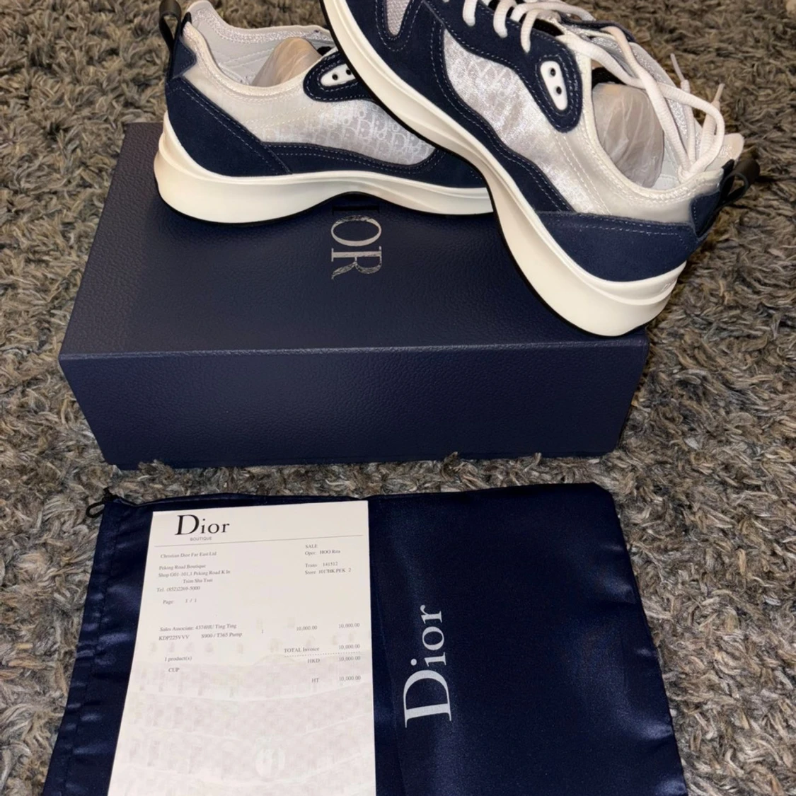 Dior sneakers i blått och vitt - 2
