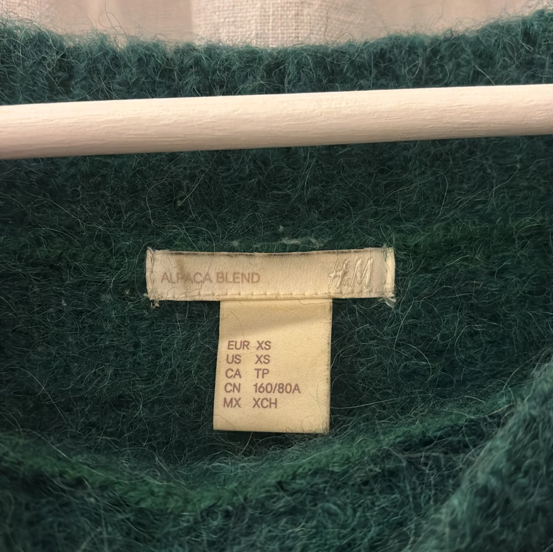 Grön fluffig stickad tröja H&M XS - 1