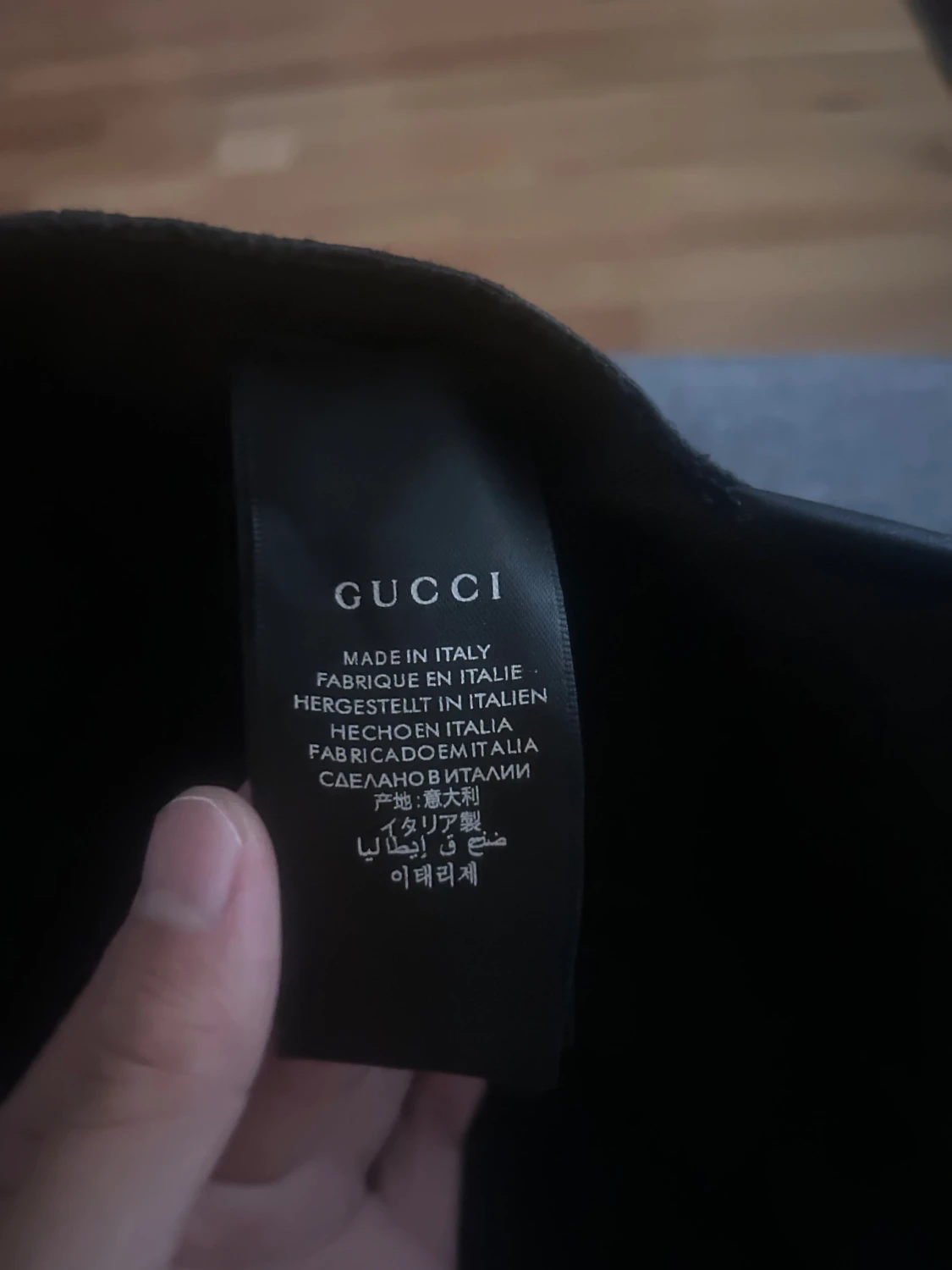 Svart Gucci keps med GG-mönster - 4