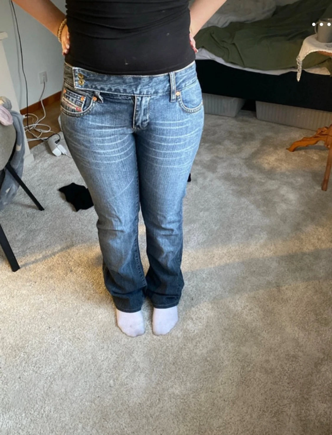 Blå bootcut jeans från Diesel