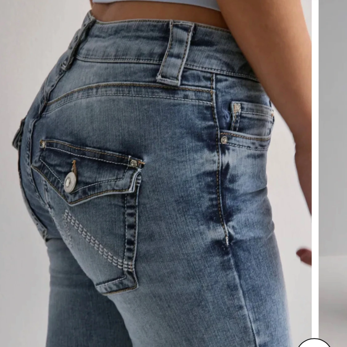 Blå bootcut jeans Nelly - 1