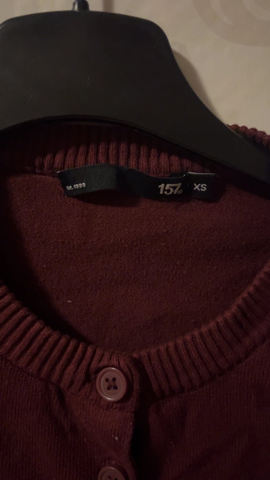 Vinröd kofta från 157, XS - 4