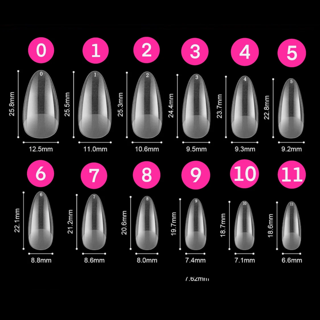 Rosa press-on naglar med 3D-blomma - 4