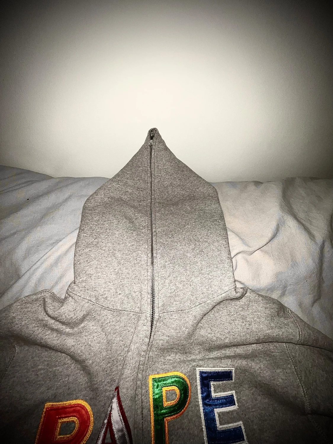 BAPE Appliqué Full Zip Hoodie Grå (RARE) - 4