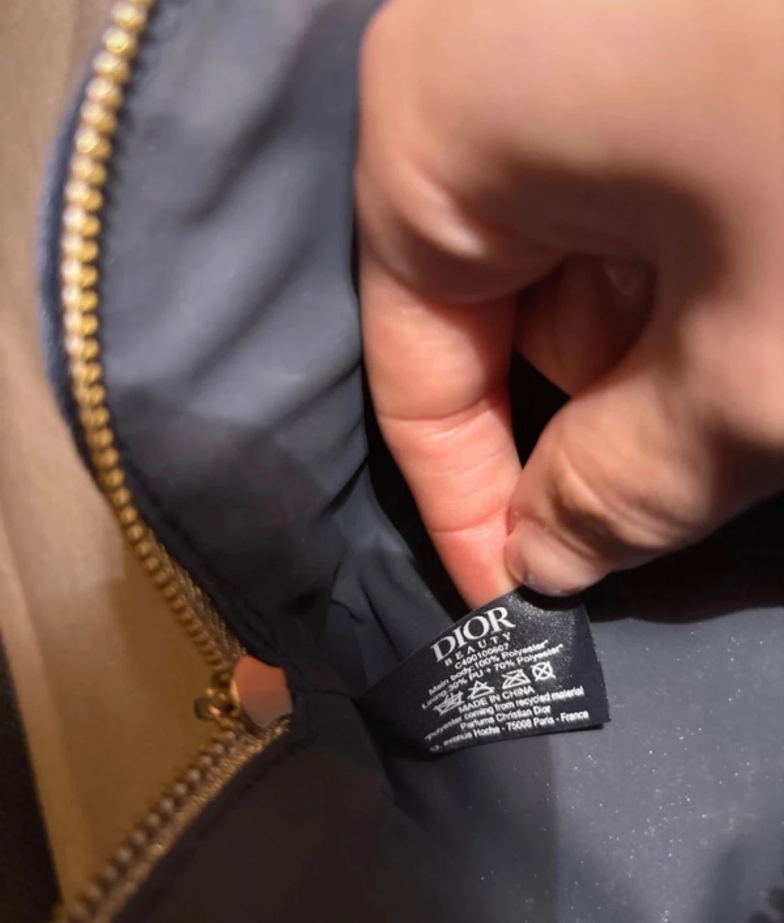 Mörkblå sammet kuvertväska från Dior - 4