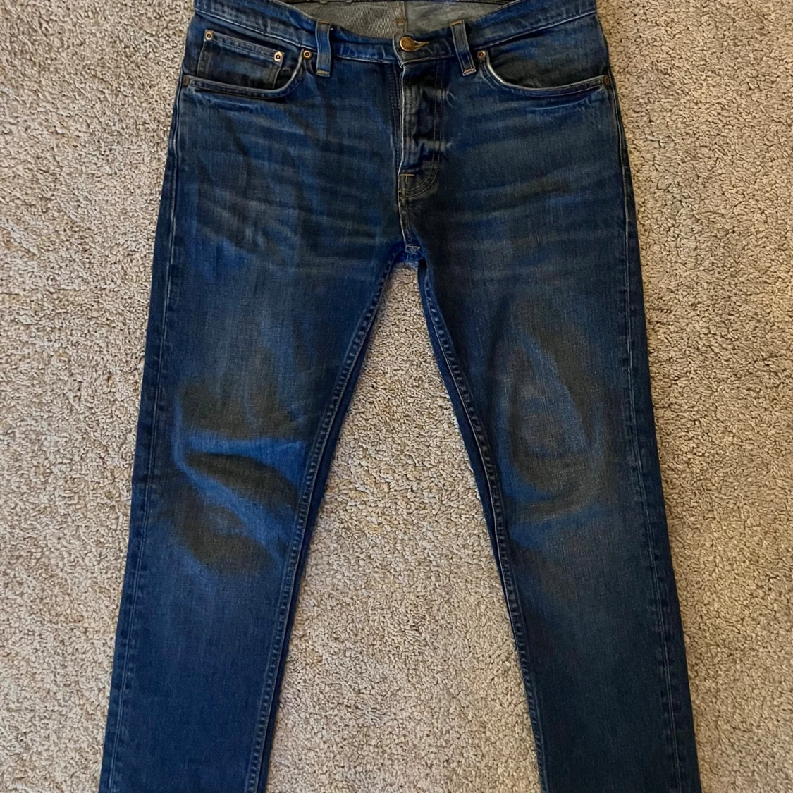 Mörkblå Nudie Jeans  W30 L30 Grim Tim - 1