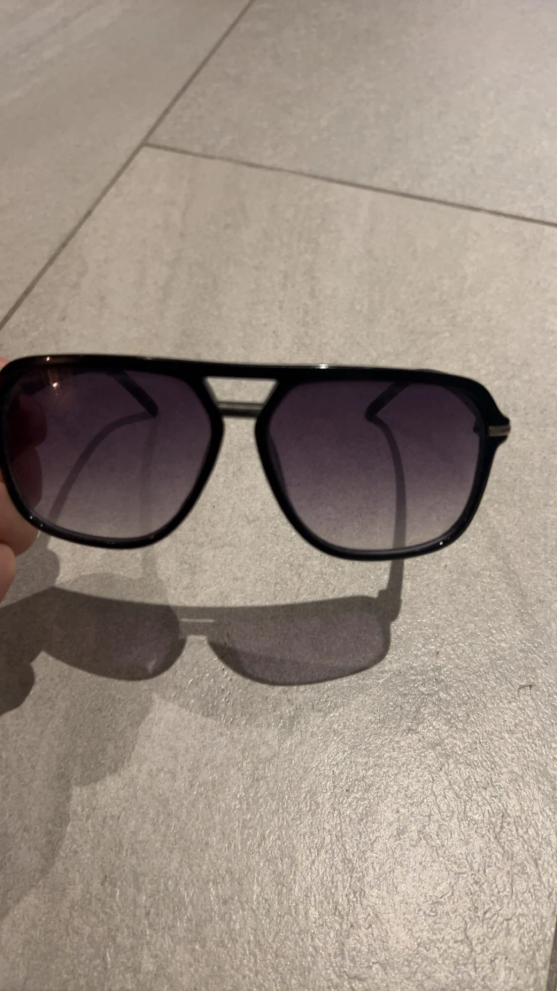 Svarta pilotbågar solglasögon - 2