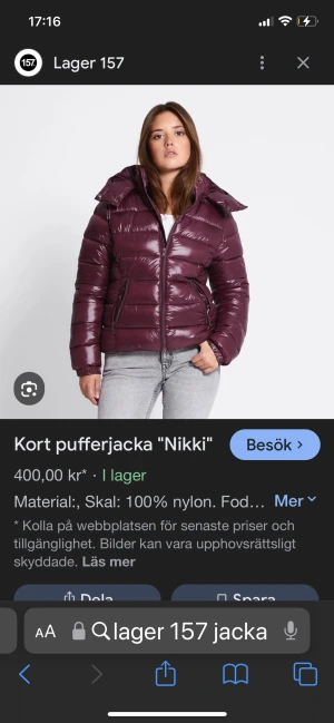 Lager 157 jacka - Intressekoll på min jacka från lager 157 kom gärna med prisförslag! Säljer dyrare eftersom den är slutsåld nästan överallt 💗perfekt nu till vintern!