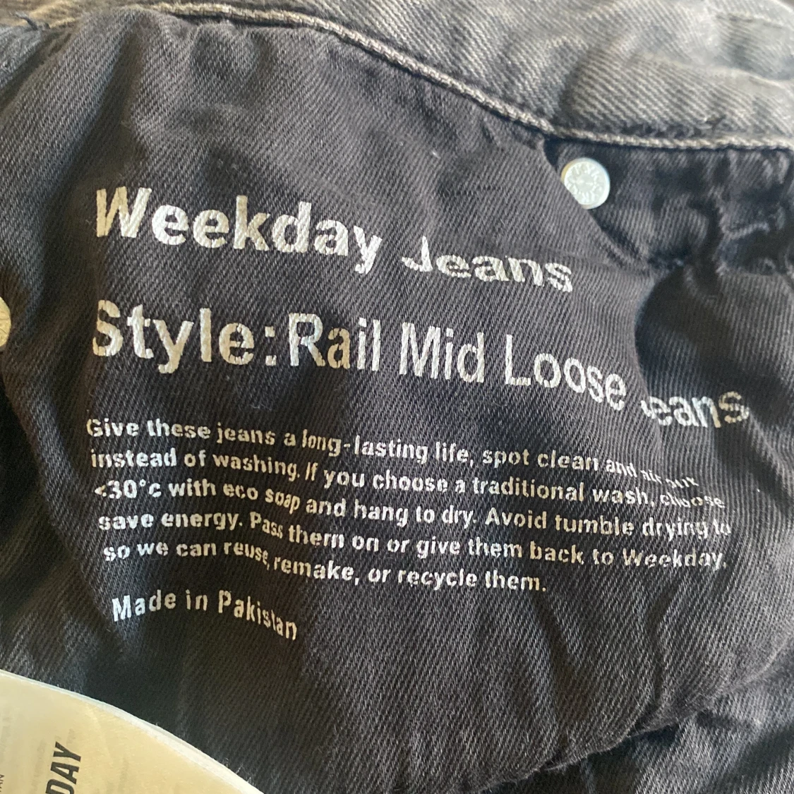 Weekday Rail Mid Loose jeans grå 24/32 - 1