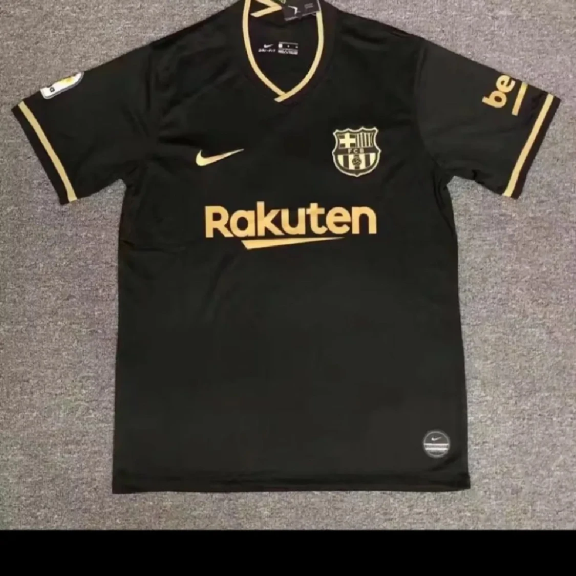 Svart FC Barcelona Nike fotbollströja