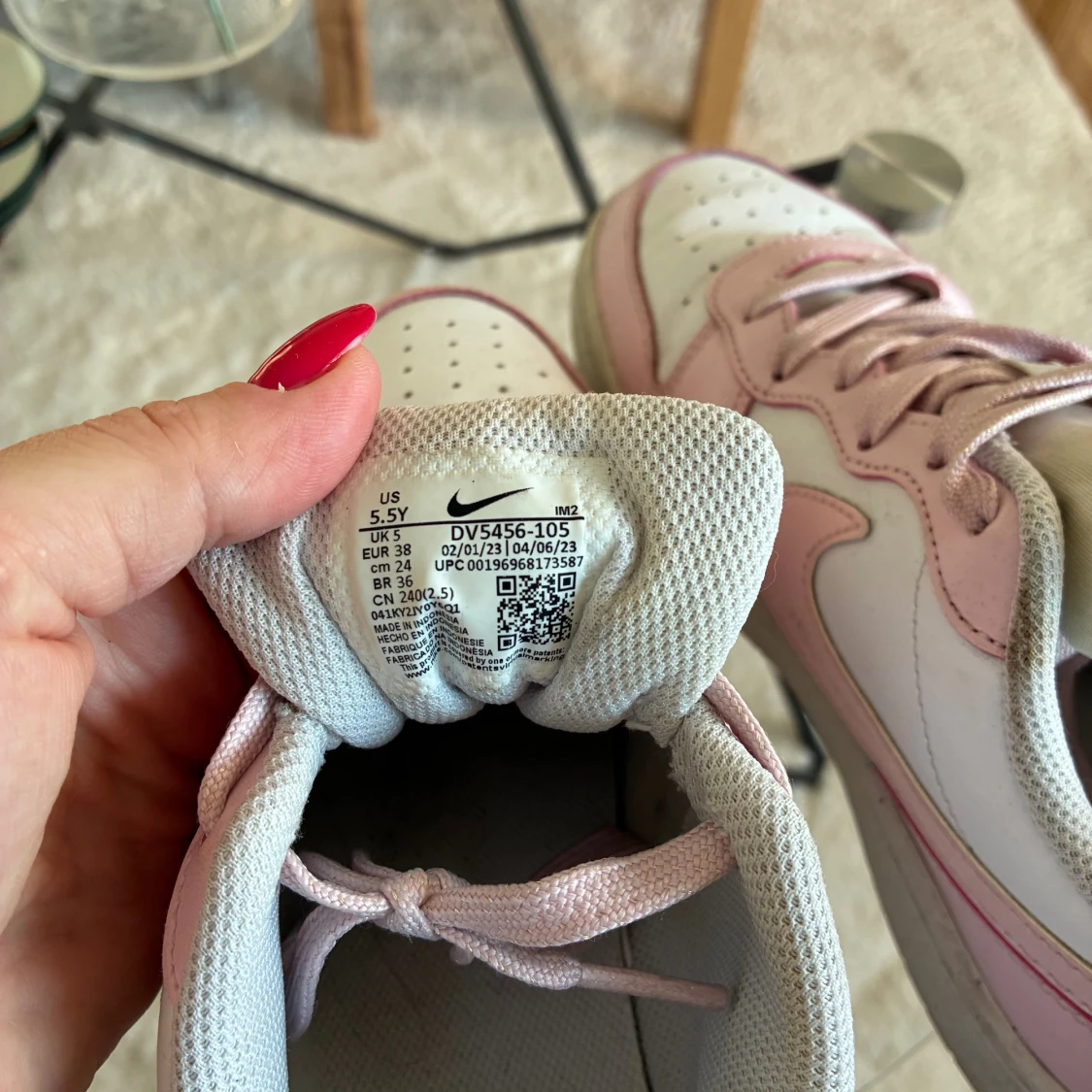 Nike sneakers rosa och vita, strl 38 - 2