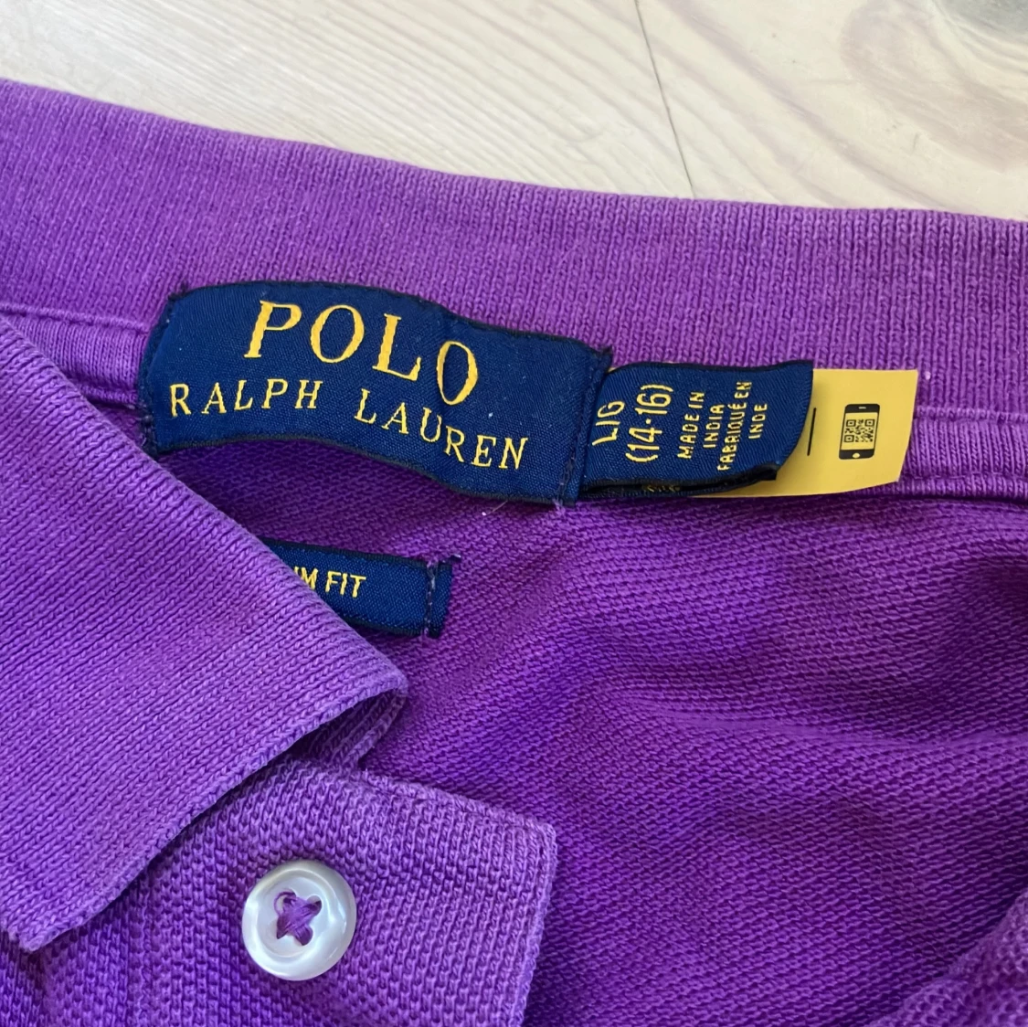 Lila pikétröja från Polo Ralph Lauren, strl 14-16 - 1