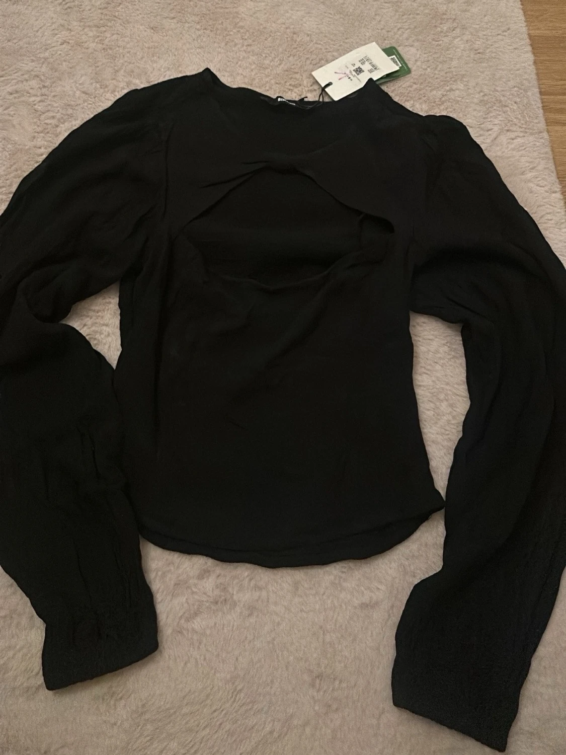 Svart långärmad topp från Bikbok