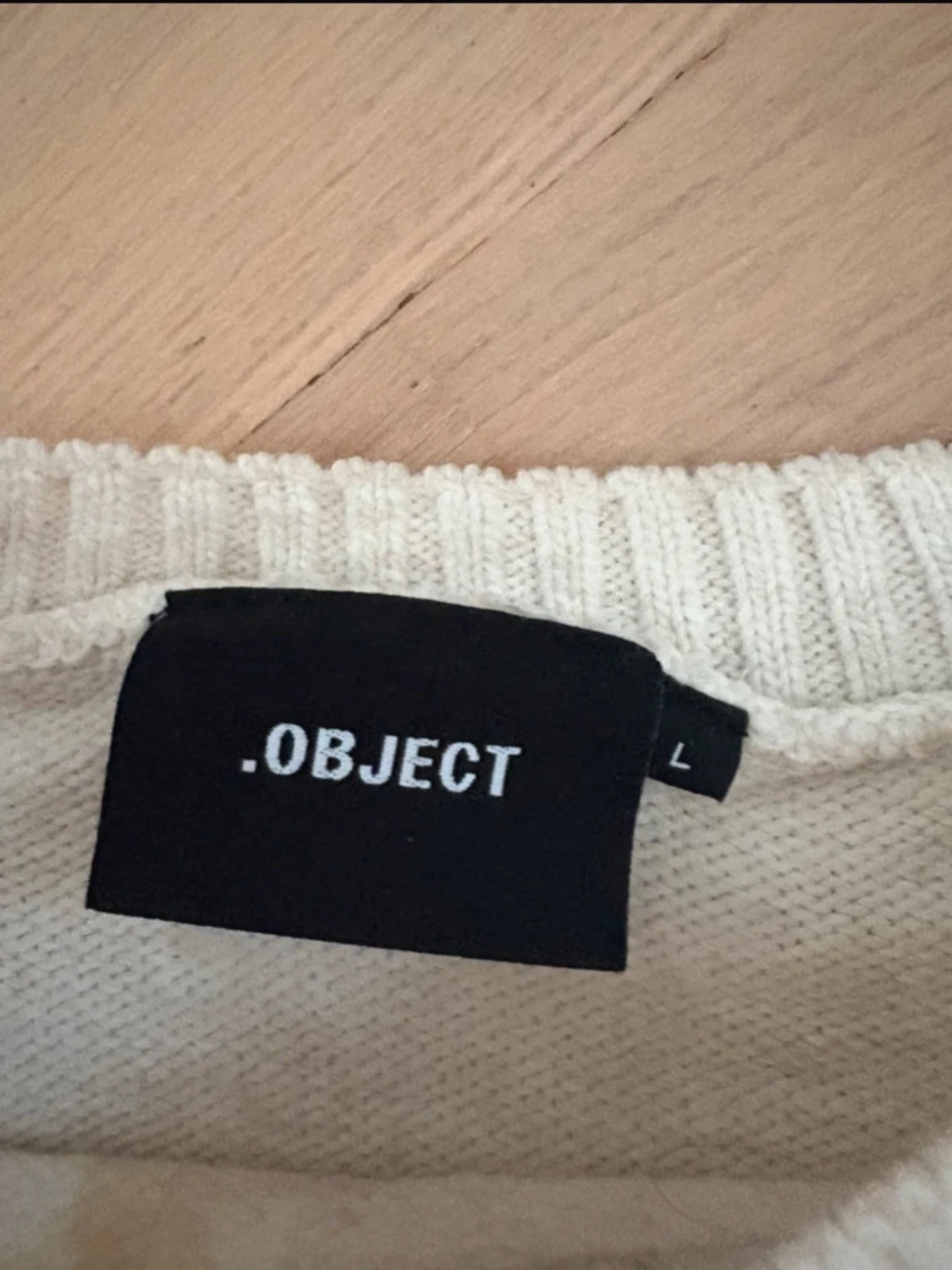 Beige stickad tröja från Object - 1