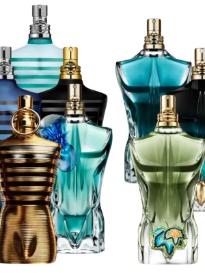 Jean Paul Gaultier parfymkollektion(100ml) - Upptäck en ikonisk samling parfymer med unika flaskor i form av en torso. Perfekt för dig som vill sticka ut och addera en cool detalj till din samling. Flera olika designer och färger, passar dig som gillar trendiga accessoarer.
