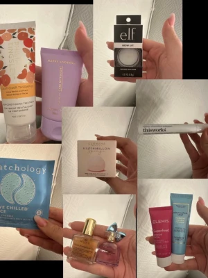 Skönhetspaket  - Skönhetspaket med mix av hudvård, hårvård och smink från bl.a. e.l.f., Elemis, Sunday Riley, Nuxe, Patchology och This Works. Perfekt för egen användning eller present. Alla produkter är oanvända. Säljes endast tillsammans. Värde (1500) Skriv vid frågor och bud vid snabb affär.💕