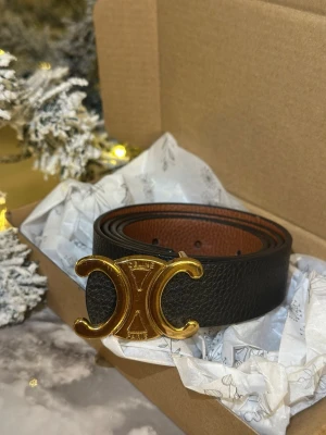 Svart skinnväst från Celine - Snygg svart väst från Celine med exklusiv känsla. Västen är tillverkad i skinn och har en stilren design utan synliga detaljer som knappar eller dragkedja. Perfekt för dig som vill ha en klassisk look med lyxig touch.