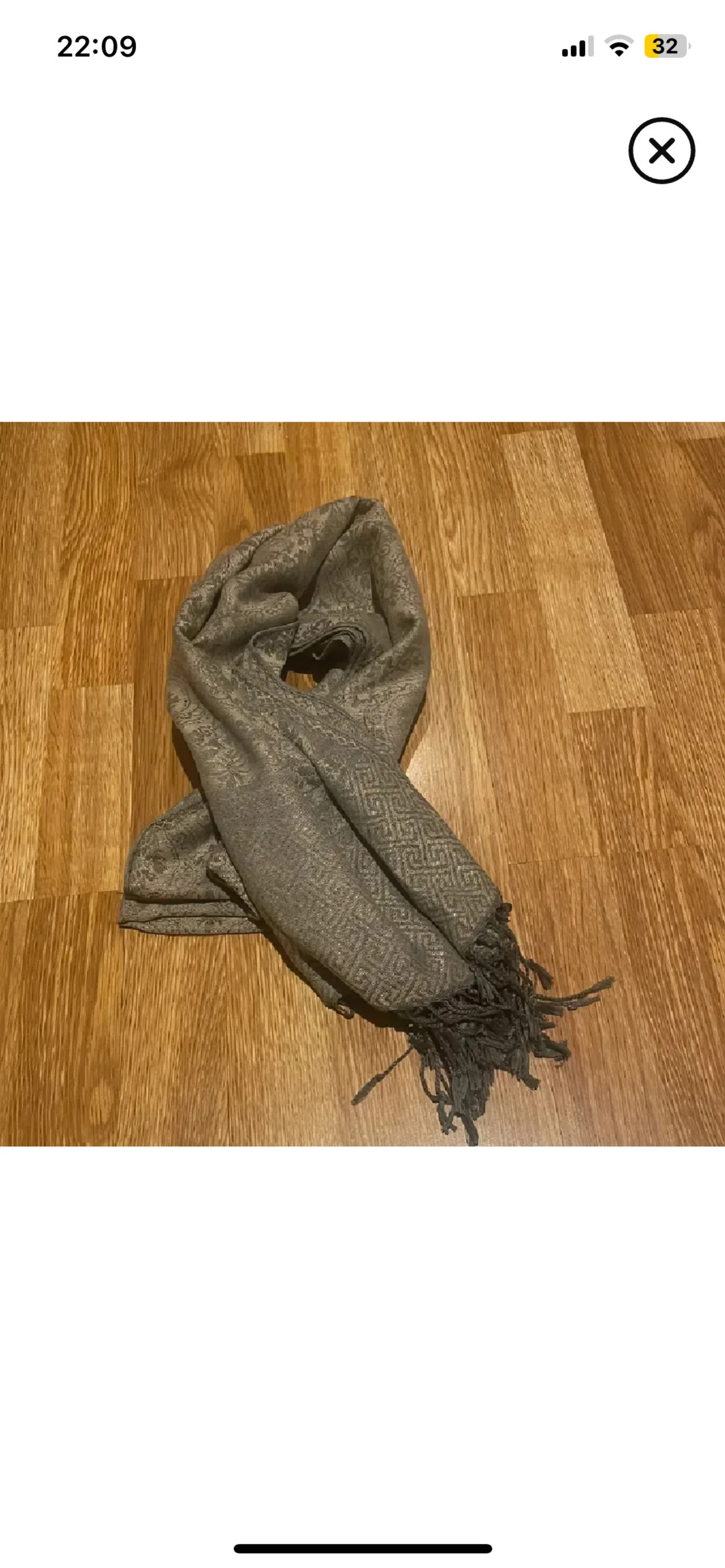 Grå kashmirhalsduk från Pashmina