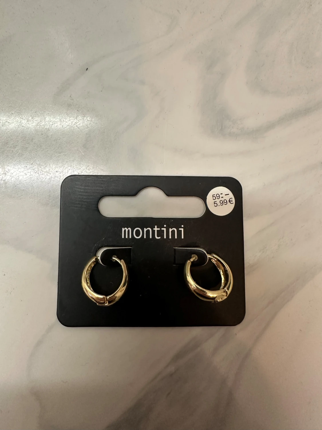 Guldpläterade örhängen från Montini - 1