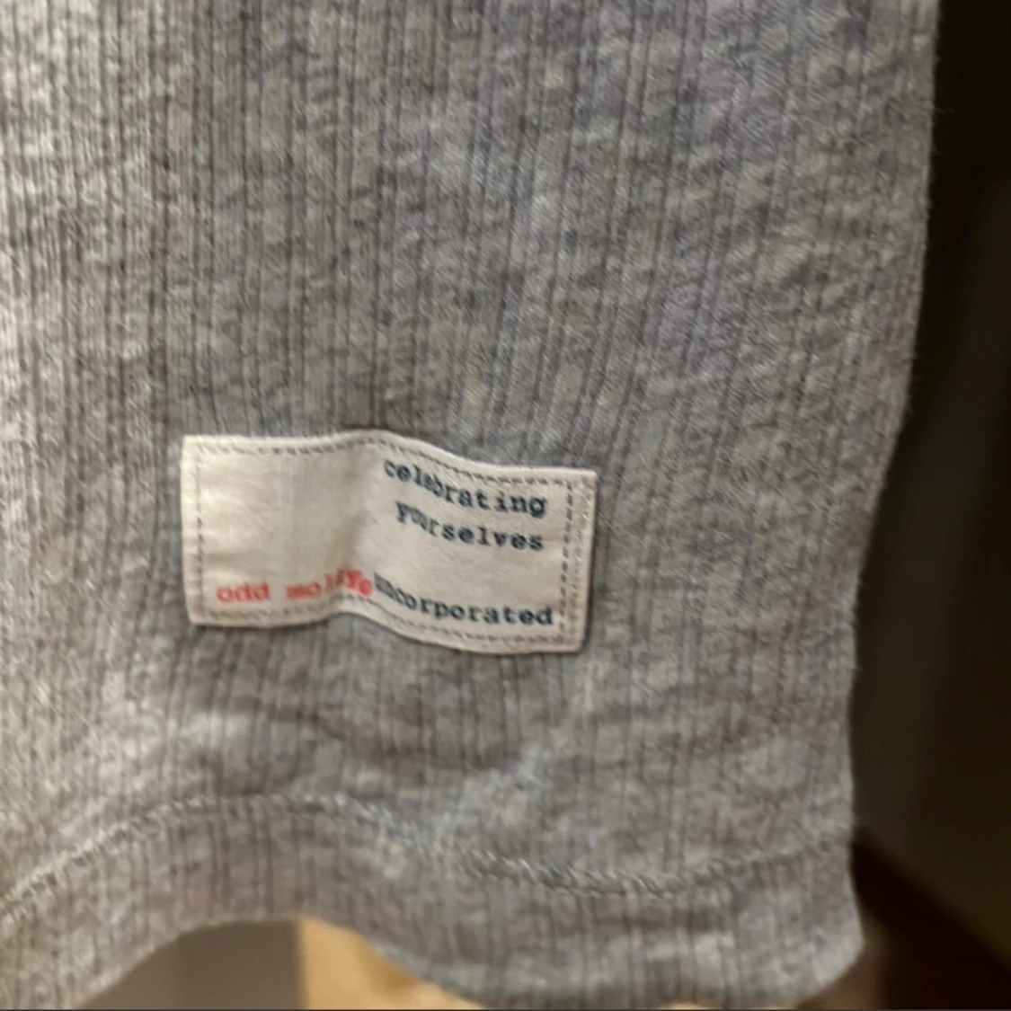 Grå ribbad långärmad tröja Odd Molly - 2