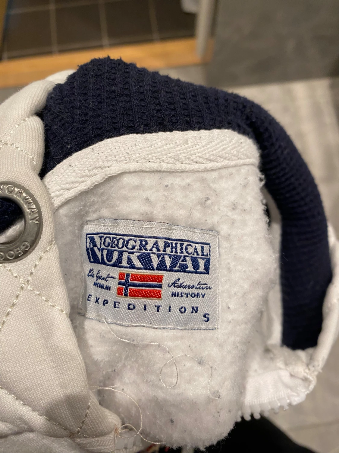 Vit hoodie Geographical Norway S - 2