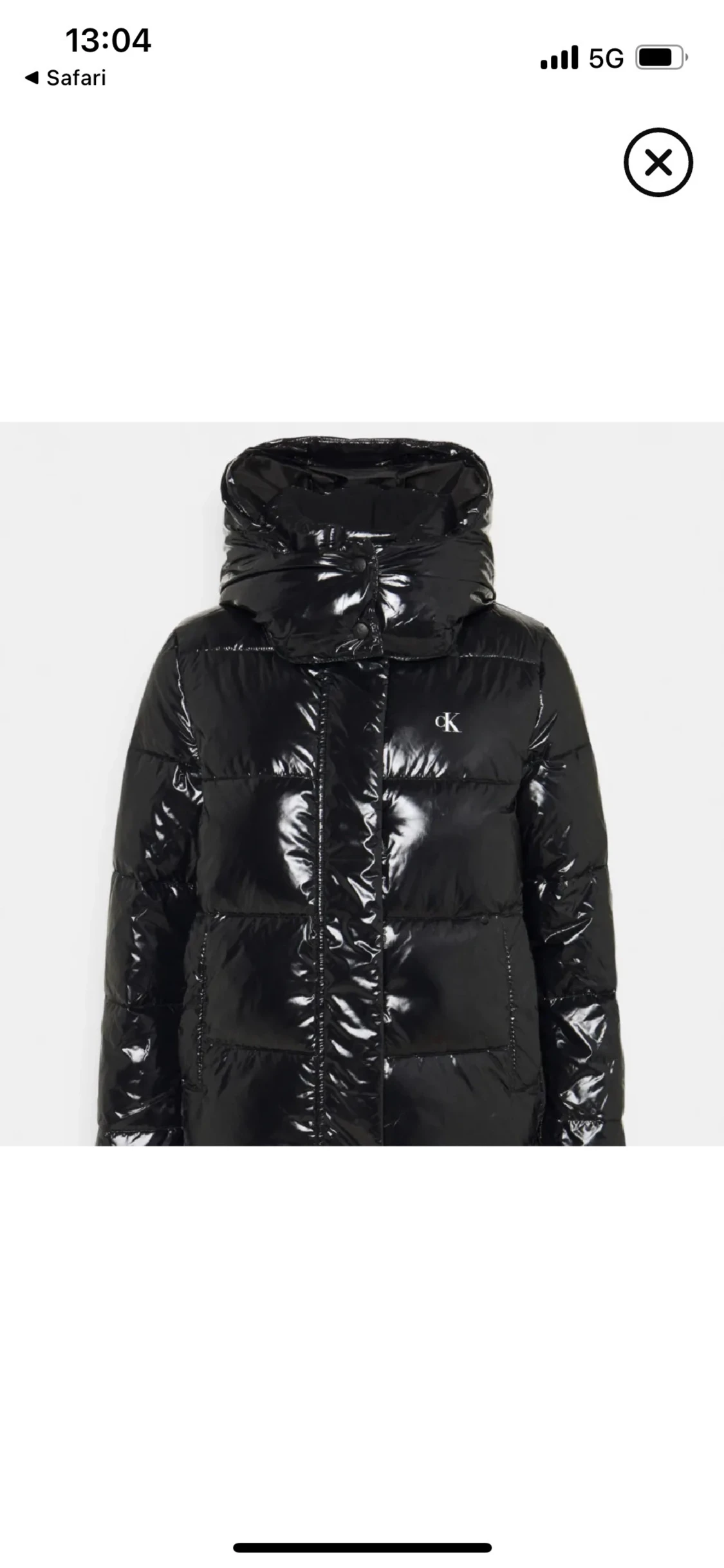 Svart pufferjacka från Calvin Klein