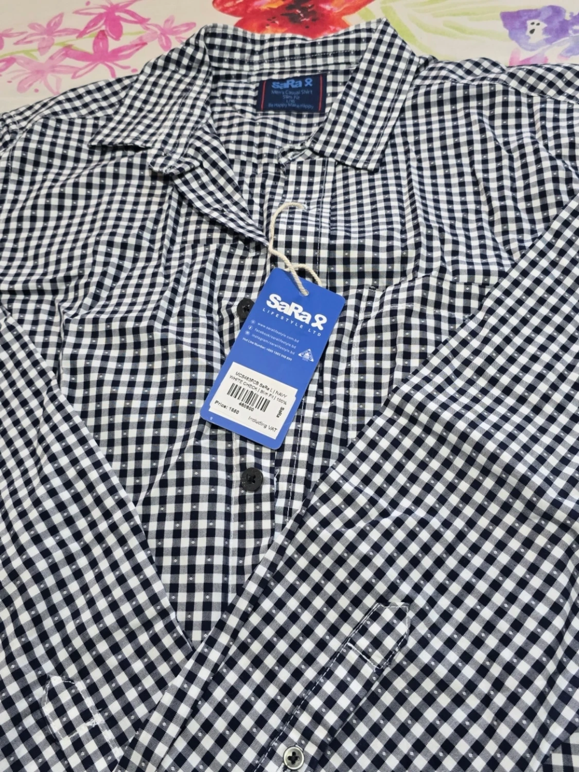 Svartvit rutig skjorta från SaRa - 1