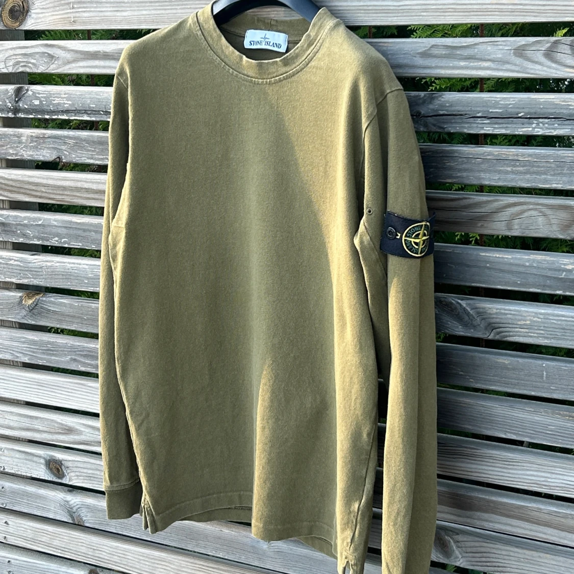 Olivgrön långärmad tröja Stone Island