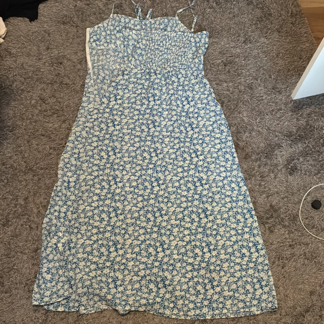 Blommig blå långklänning från SHEIN - 1