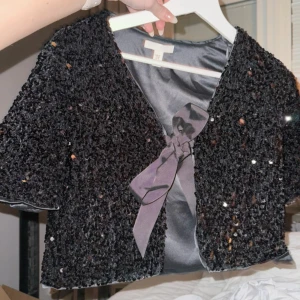 Paljett-topp - En jättefin paljett-topp från hm med knytband, tagit bort lapparna men den är endast testad så inte använd.